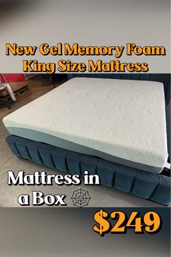 New King Size Gel Memory Foam Mattress