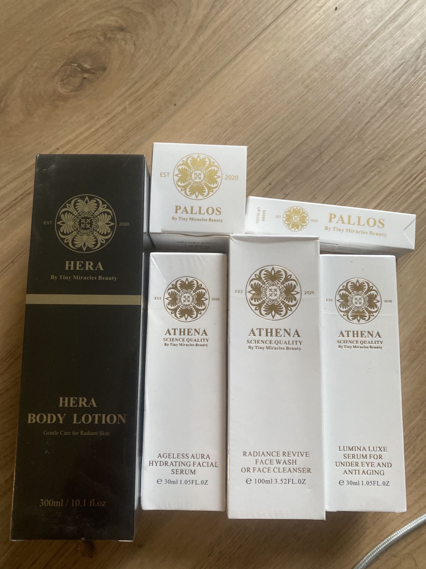 Brand New Athena + Hera Skincare Sets — Face Wash, Serums, Body Lotion