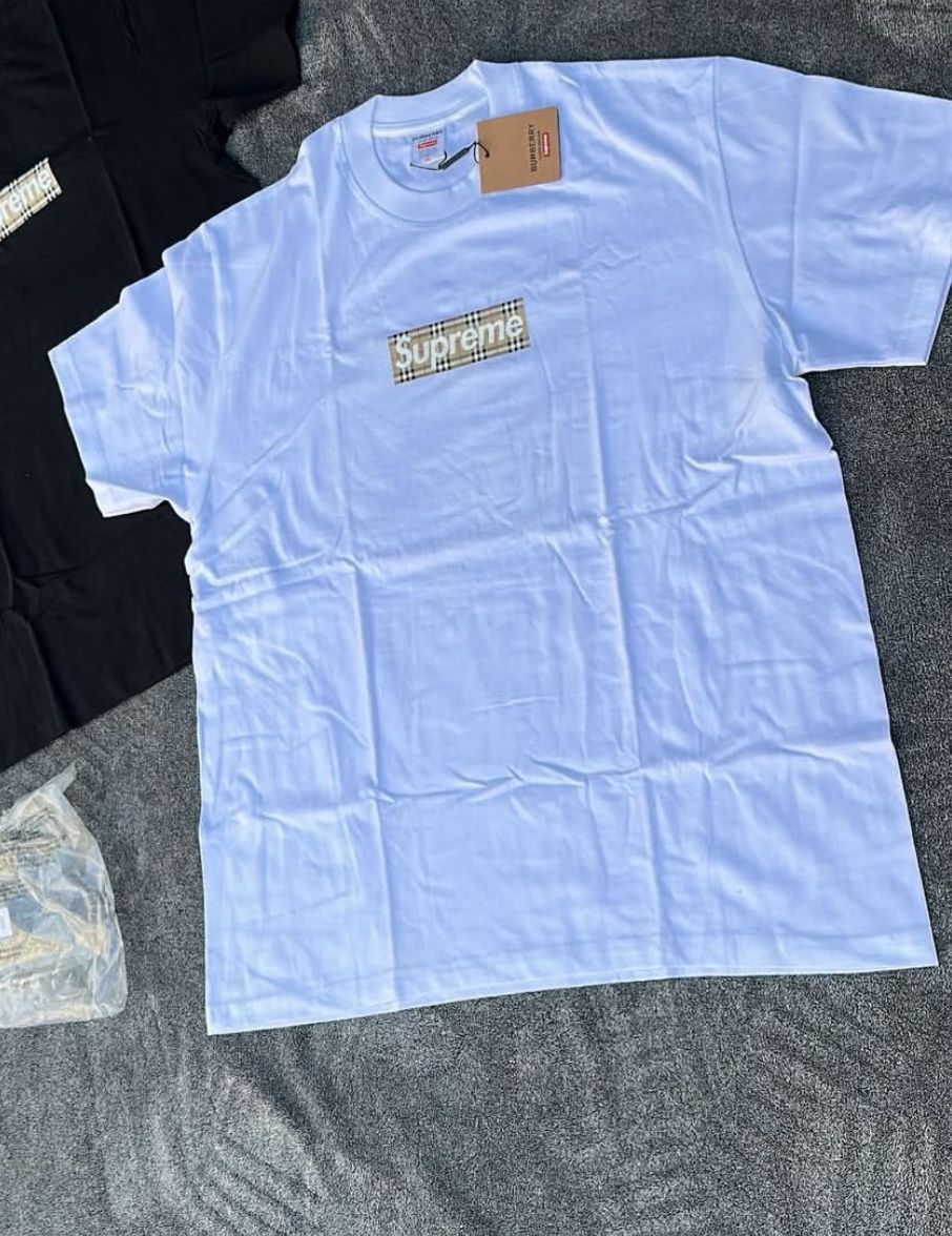 Supreme Burberry White T-shirt