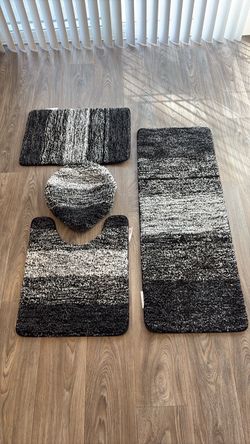 4 Piece Bathroom Rug Set