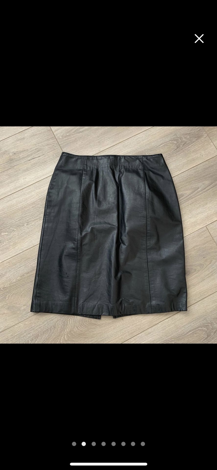 Vintage 100% Genuine Leather Skirt