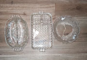 3 vintage pieces of glass 2 anchor hocking
