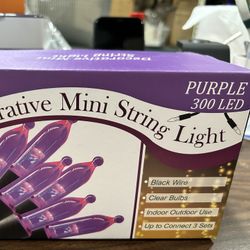 Purple Halloween String Light, 99ft 300LED String Light Waterproof Tree Lights with 8 Lighting Modes,Indoor Outdoor Patio Garden Halloween Decoration