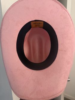 Pink Suede Cowboy Hat Medium