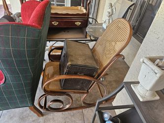 High-Backed Wicker Rocking Chair