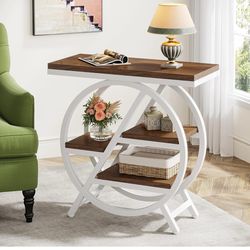 Tribesigns End Table for Living Room, 3-Tier Narrow Side Table