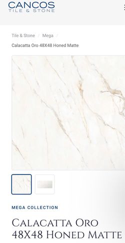Cancos tile - Calacatta Oro 48X48 Honed Matte