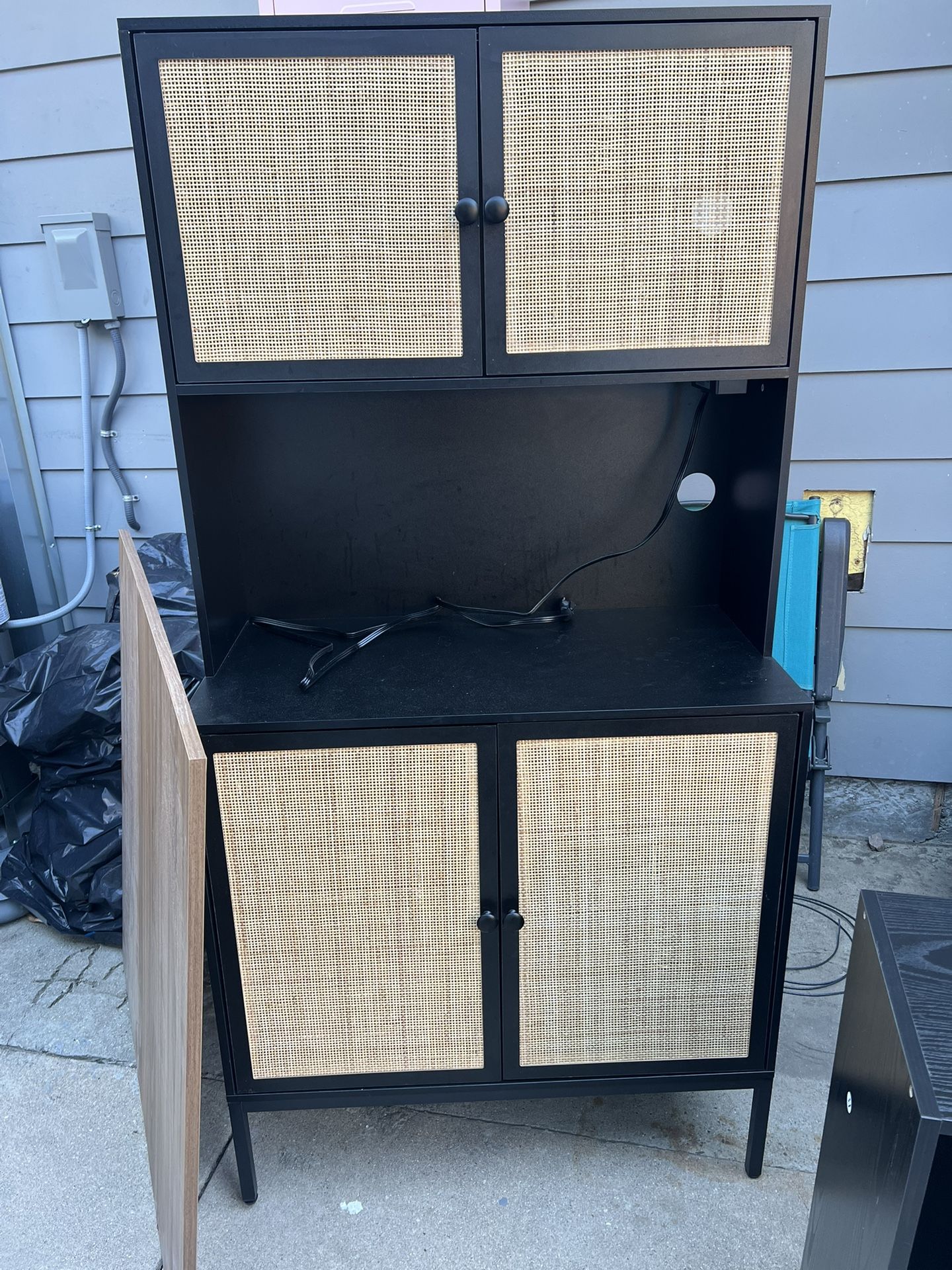 Rattan Pantry Cabinet