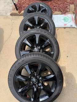 Black 18” rims and tires