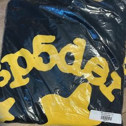 Black And Yellow Beluga Sp5der Hoodie