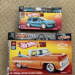 Hot wheels Brick Shop The hot ones 62 Chevy Pickup and 90 Honda Civic EF