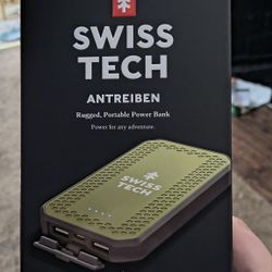 Swiss Tech Antreiben Waterproof Power Bank  10k MAH 