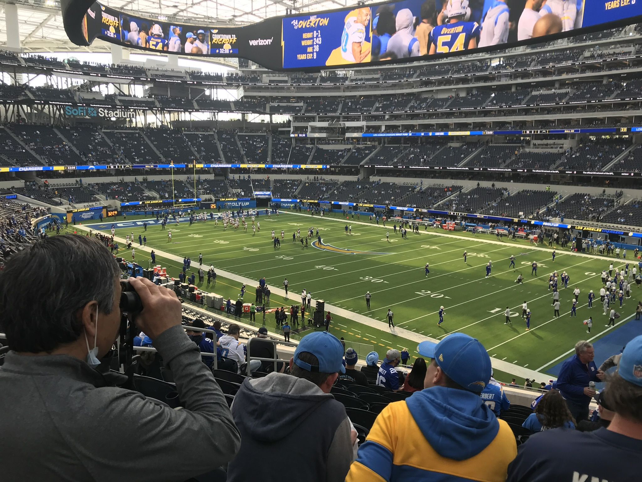 LA Chargers 4 season tickets 11/9 Steelers 200 Section Visitors Section