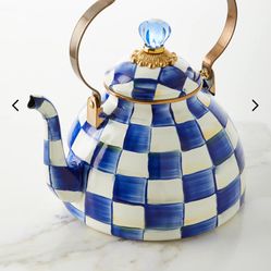 Mackenzie-Childs Blue Teapot 