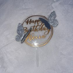 Personalized Acrylic Cake Topper