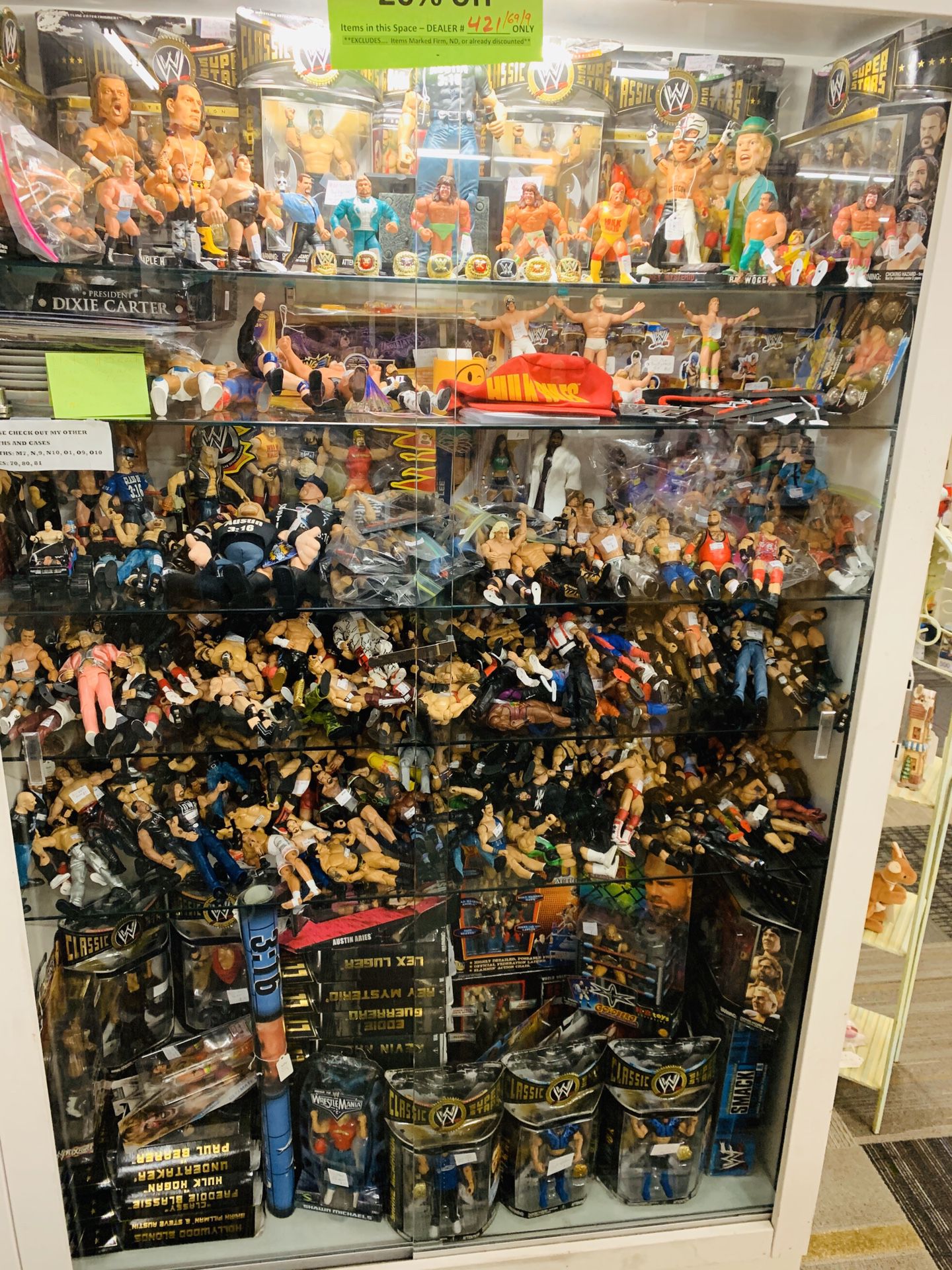 Wrestling action figures WWF wwe, nwo, WCW, and other wrestling items and other items.