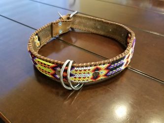 Handmade leather dog collar