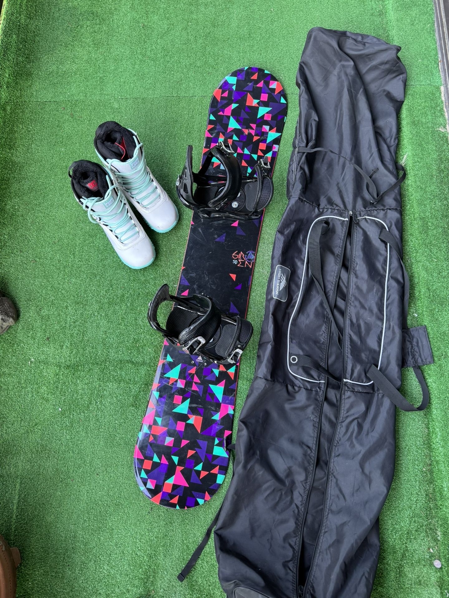 Snowboard and Boots