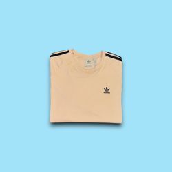 Adidas originals 3 stripe embroidered trefoil essential t-shirt light pink XL