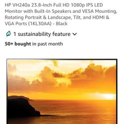 HP Monitor - 23.8 Inches