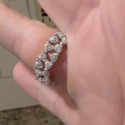 STERLING SILVER MOISSANITE SIZe #7 4.32 CTW VSD Color