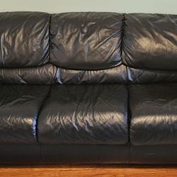 Black Sofa And Recliner Chair 