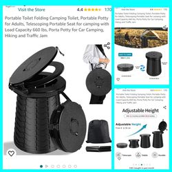 NEW🏕🚽Camping Toilet, Mobile Toilet, Potty Chair