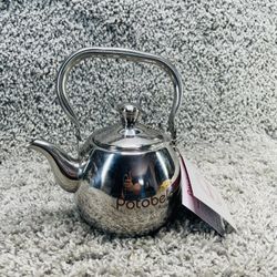 Potobelo Italia Stainless Steel Kettle Teapot 1 Qt Authentic Kitchen Gadget New