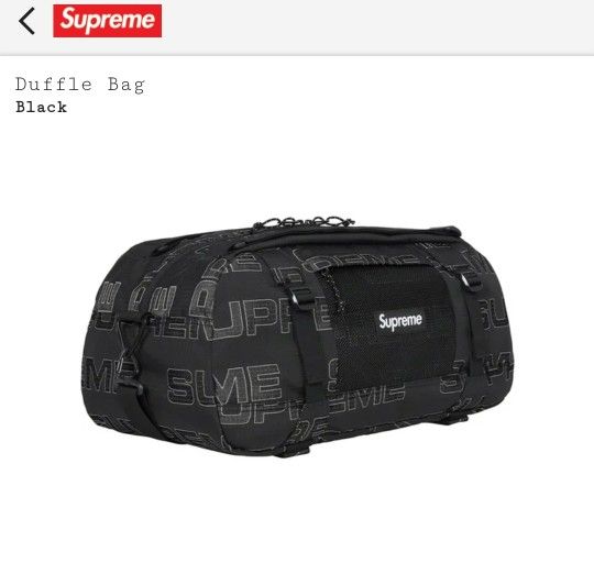 Confirmed Order for Black Supreme Black Duffle Bag READ