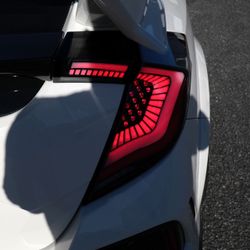 S.D 2017-2021 Honda Civic Hatchback LED Sequential Signal Tail Lights (Black Housing/Smoked Lens)