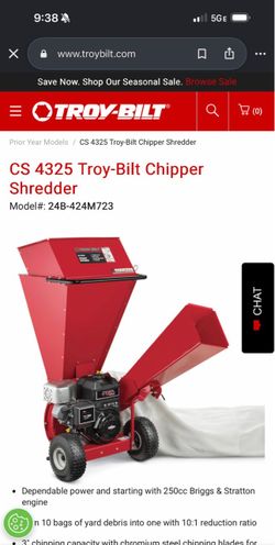 Troy bilt chipper cs4325