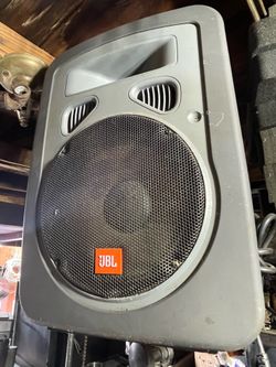 JBL EON speaker with stand