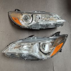 Pair Headlights 2015-2017 Toyota Camry Left Right Side Headlamps Assembly SE LE XLE
