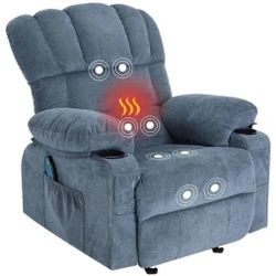 Massage Recliner Chair w/ Heat | Cup Holders | Side Pockets 