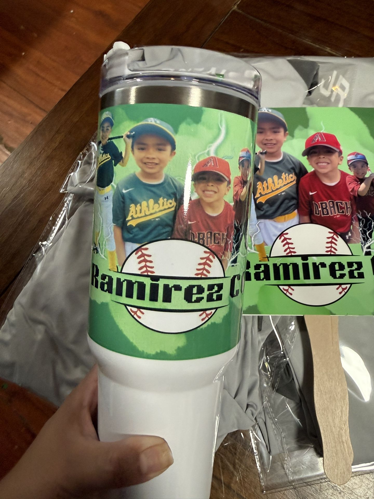 Baseball Theme Cup And Handheld Sign 