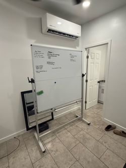 VIZ-PRO Rolling Whiteboard, 48" x 48"