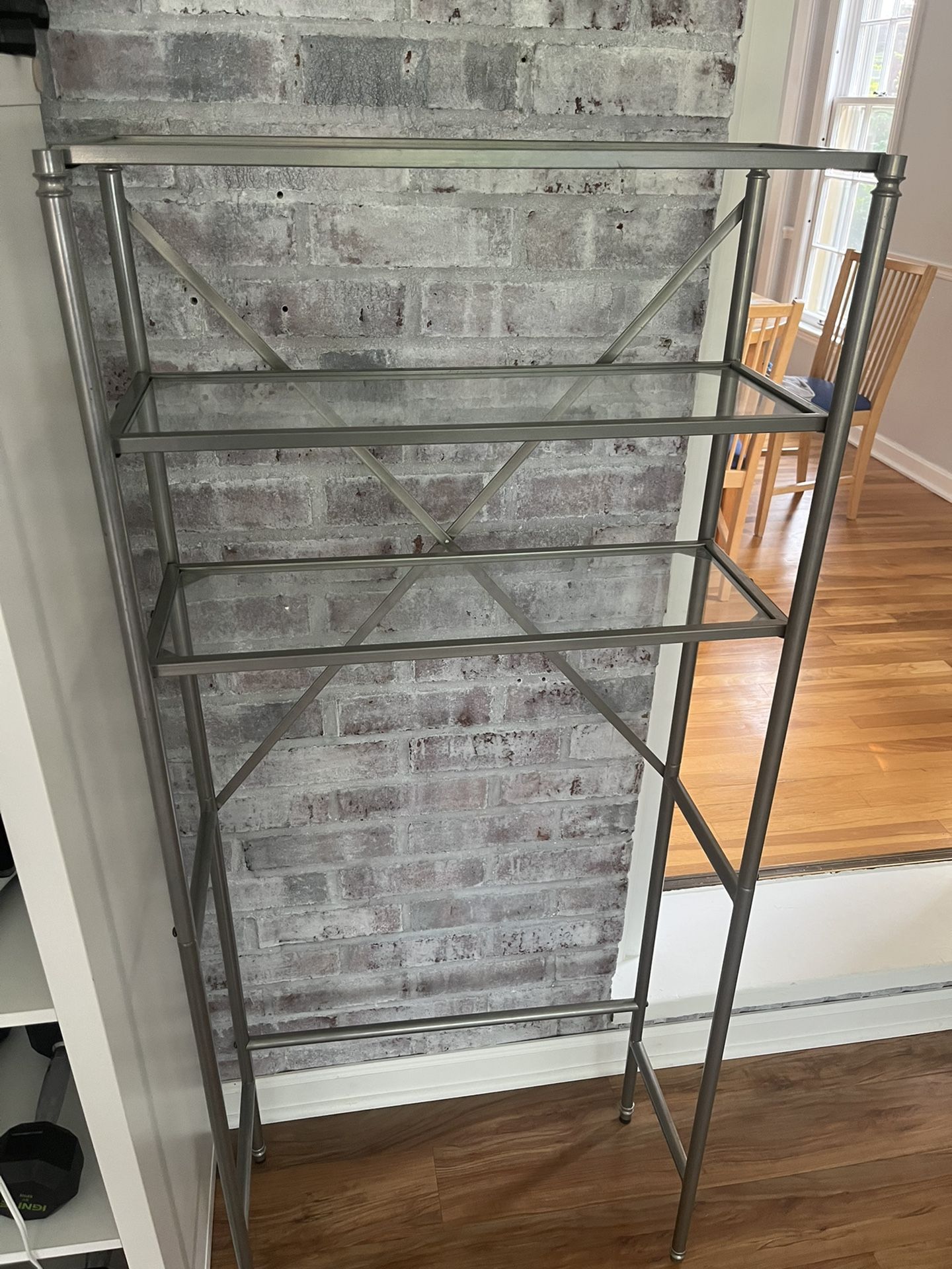 Glass Silver Shelf