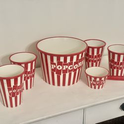 Retro Movie Night Popcorn Set – Certified International – 6 Pc!