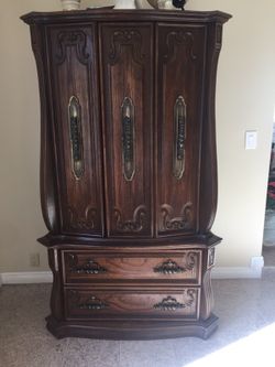 Solid wood armoire