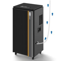 Edendirect 296pt. 8,500 sq.ft. Commercial Dehumidifier in. Black with Pump Drain Hose, Dehumidifier for Laboratory, Large Air Inlet