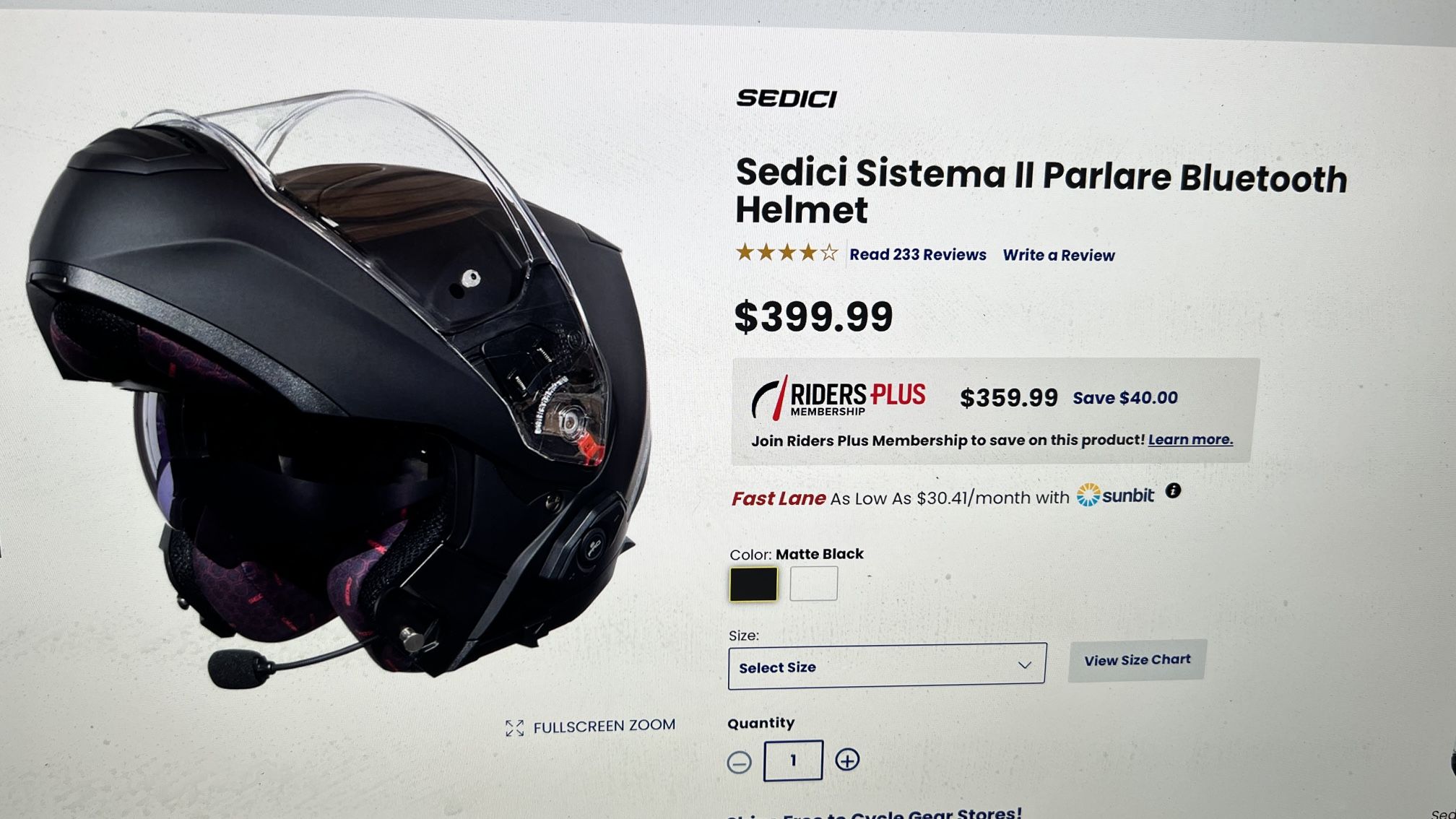 2023 Sedici Strada II Parlare Bluetooth Helmet