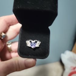 Size 7 Amethyst Ring 925 Sterling Silver 