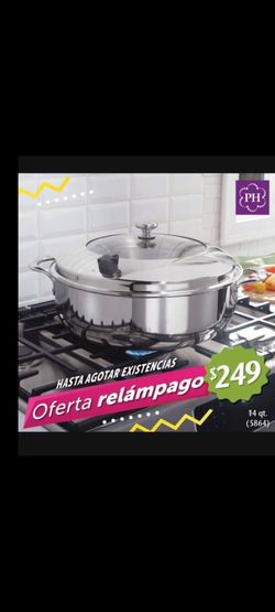 CACEROLA DE 14 QT DE ACERO INOXIDABLE 5-PLY VIDA SANA PRINCESS HOUSE 🌹🍓
