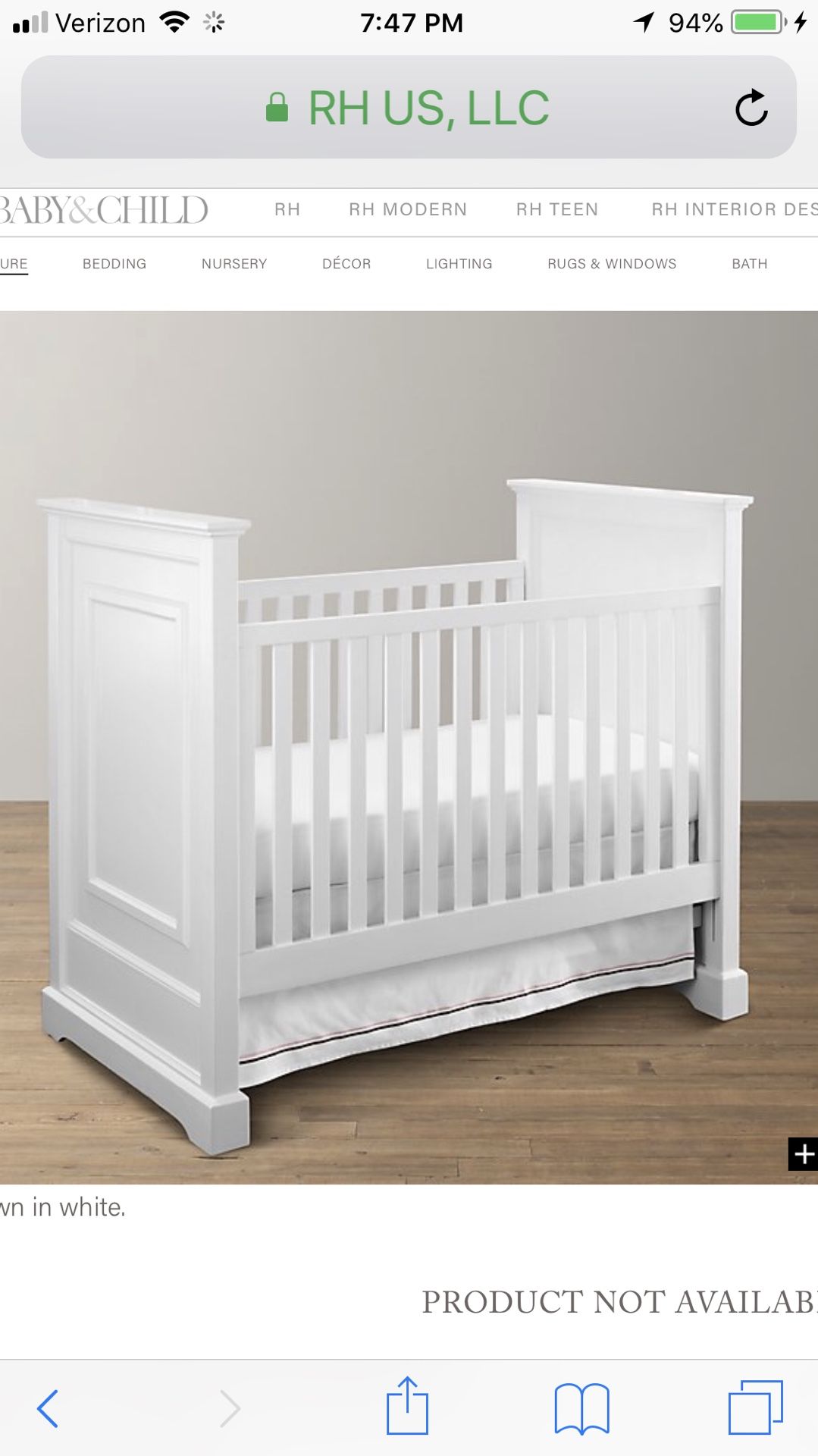 Used restoration hotsell hardware crib