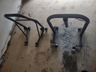 TRACK SIDE MOTORCYCLE STANDS BOTH WHEELS