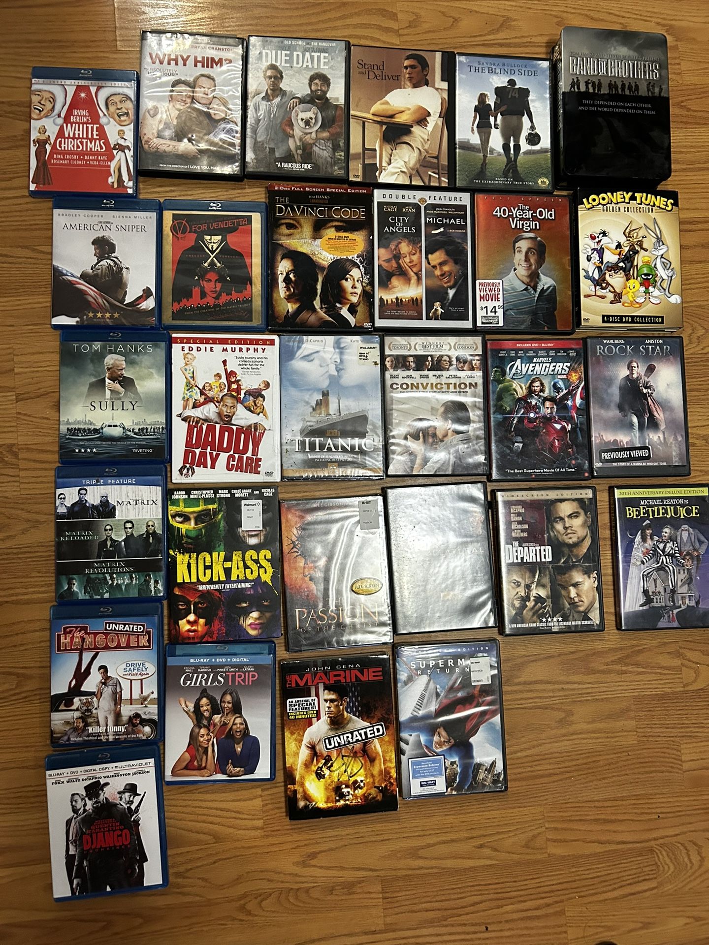 Blu-ray 8pcs and DVD 21pcs all for 20$