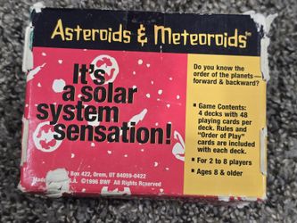 Asteroids & Meteoroids Solar System Card Game