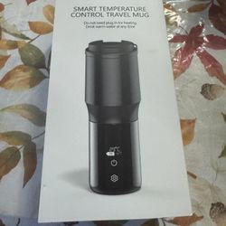 EAST MOUNT Smart Temperature Controlled Mug,Heated Coffee Mug,16 Hours Battery Life,Vacuum Insulated Hot Beverage Warmer 15OZ,with LCD Display 90°F to