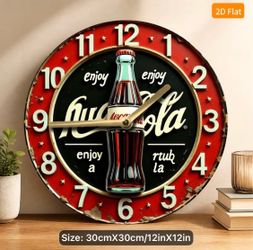 Retro Red Soda  Clock