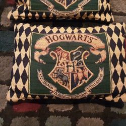 Two Harry Potter Hogwarts Pillows/cushions